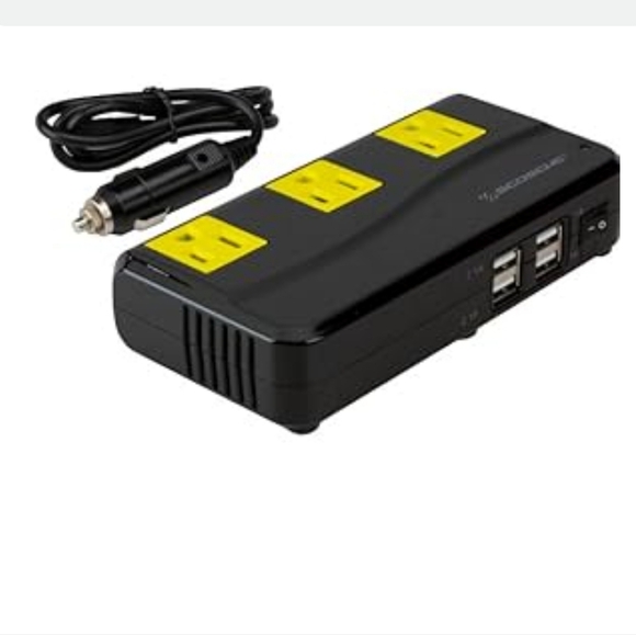Scosche PI200PS-1 INVERT200 200W Mobile Power Inverter with 3 AC Outlets, 4 USB - Picture 2 of 16